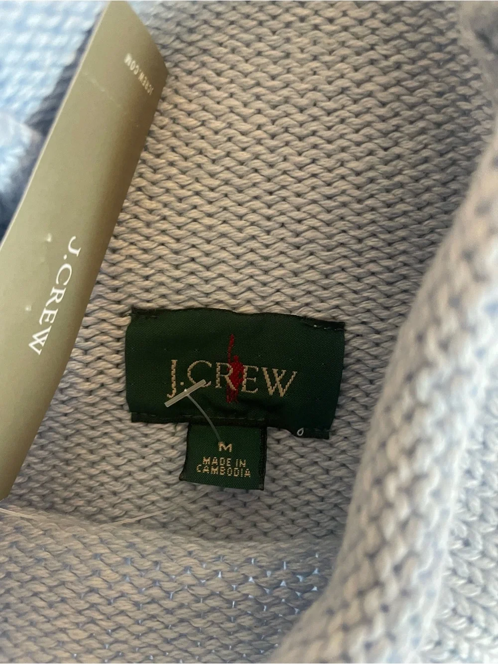 J. CREW 1988 RollneckT™ sweater in cotton Heather Sky Size S NWD $98 BW186